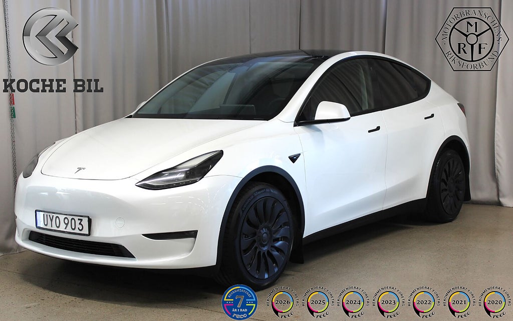 Tesla Model Y Long Range AWD 514HK, Drag, S&V-hjul, Batteritest
