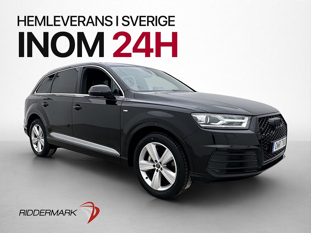 Audi Q7 3.0 TDI Q S-Line 7-Sits Cockpit BOSE Dragkrok Navi