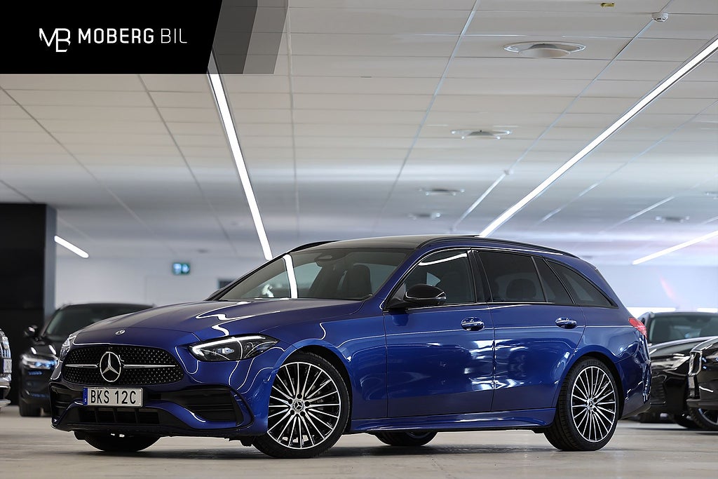 Mercedes-Benz C220 d 4M 200hk AMG Night Pano HUD Distronic Värmare