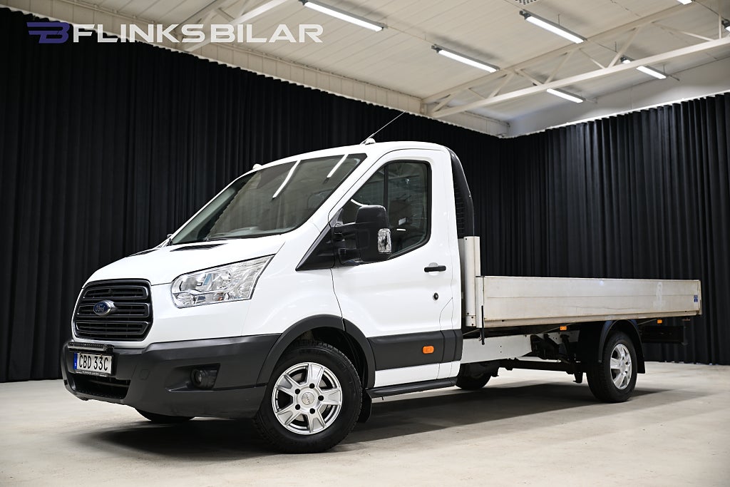 Ford transit 350 170HK L4|Automat|Långflak|Drag|Värmare|NyKamrem
