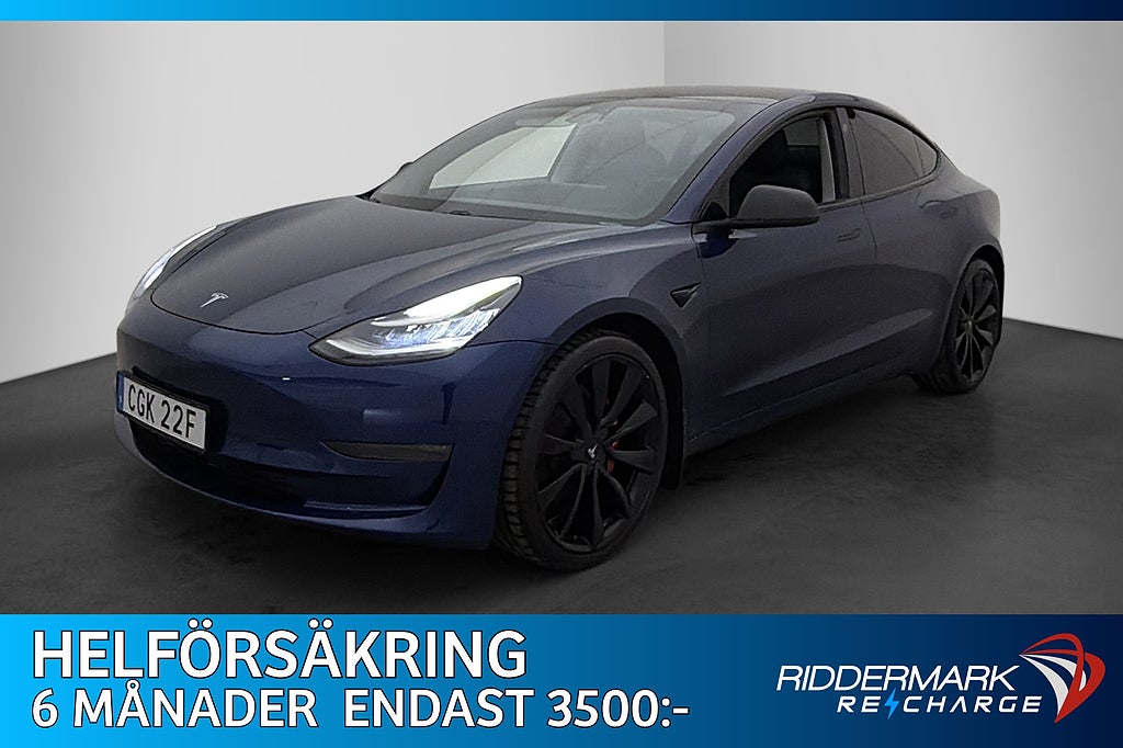 Tesla Model 3 Long Range AWD Autopilot Panorama Svensksåld