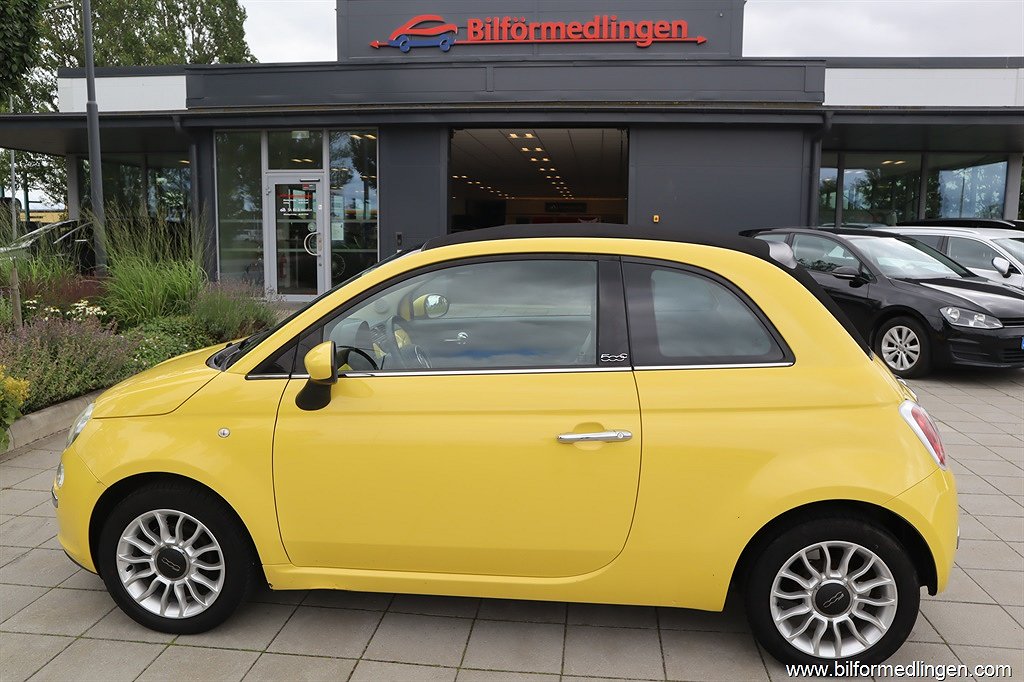 Fiat 500C 1.2 69hk Lounge Cab Dragkrok Svensksåld