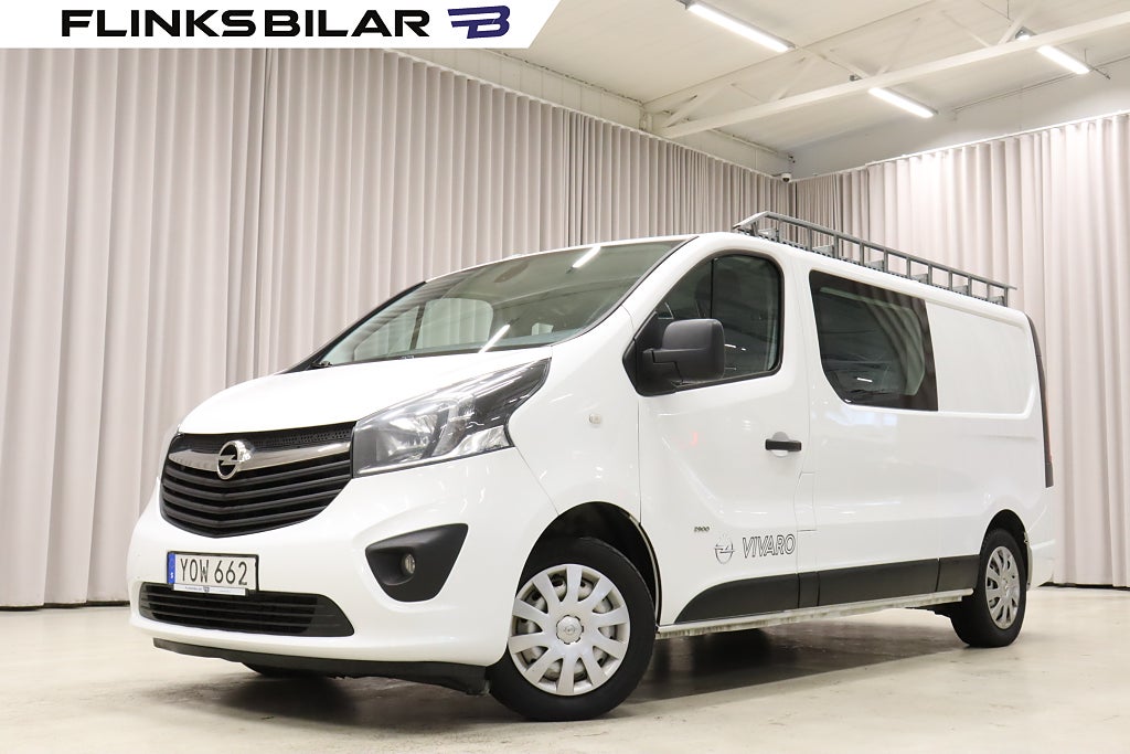 Opel Vivaro 125HK Dubbelhytt Drag D-Värmare Inredning Moms