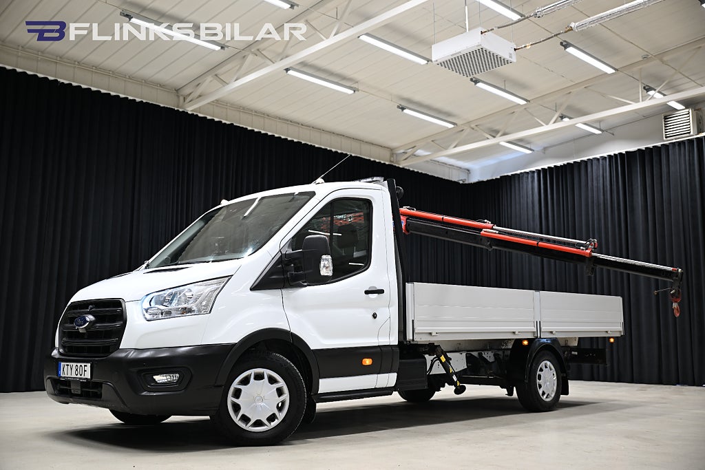 Ford transit 350 155HK L4 Automat|Långflak|Kranbil|883Mil