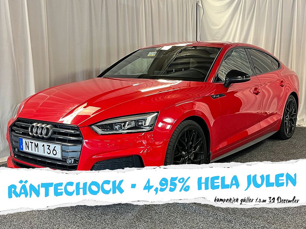 Audi A5 Sportback 2.0TDI Q Aut S-Line Matrix Värmare Drag