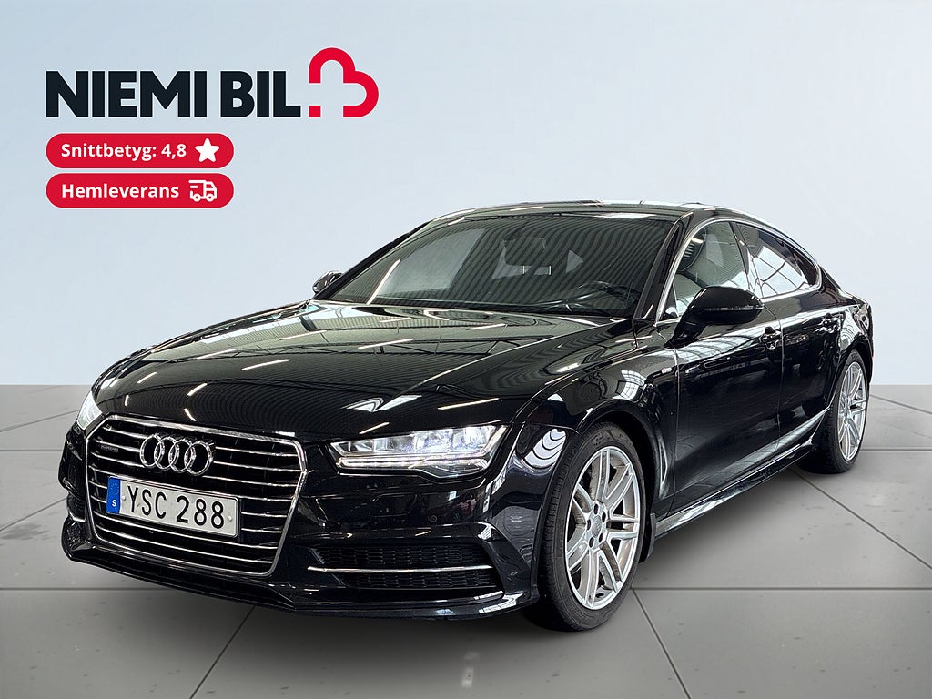 Audi A7 2.0 TFSI 252 hk quattro S-line S&V-hjul/Skinn/Alcantara