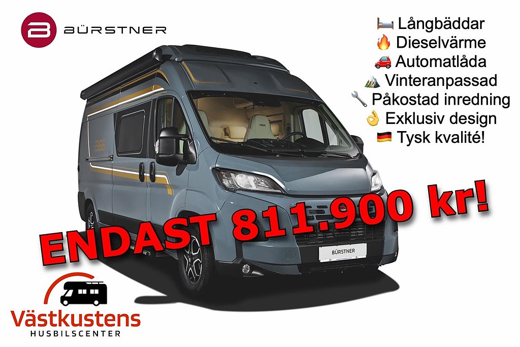 Bürstner B66 C640 / Enkelbäddar / Dieselvärme