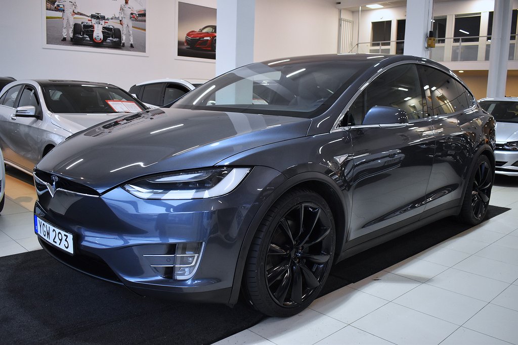 Tesla Model X 90D 7-sits 423hk AWD Drag AutoPilot Navi Pano