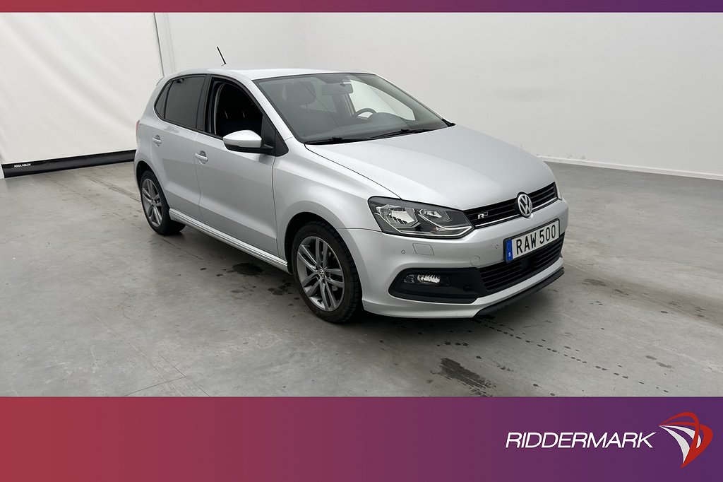 Volkswagen Polo 1.2 TSI 90hk R-Line Sensorer Farthållare