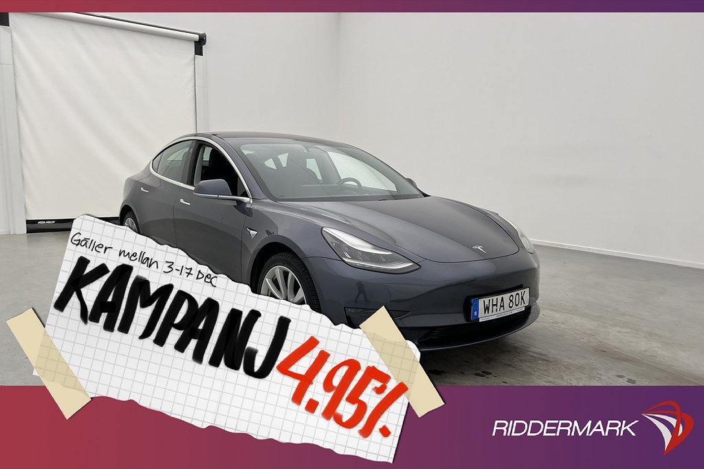 Tesla Model 3 Long Range AWD Svensksåld Au 4,95% Ränta