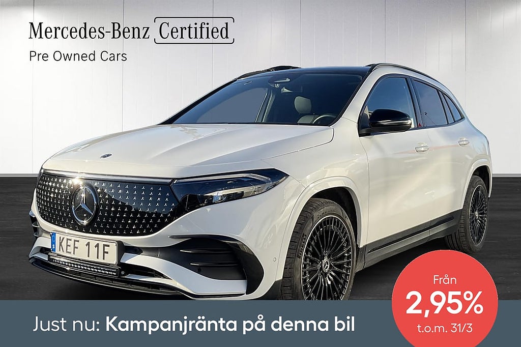 Mercedes-Benz EQA 300 4MATIC Ränta 2,95% Drag / Pano / AMG / Nightpkt / Led-R...