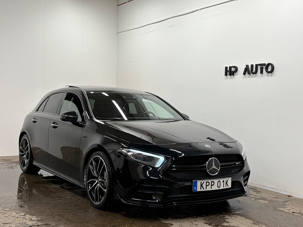Mercedes-Benz A 35 AMG 4M Pano Värmare 360° Skinn HUD Wide Elstolar