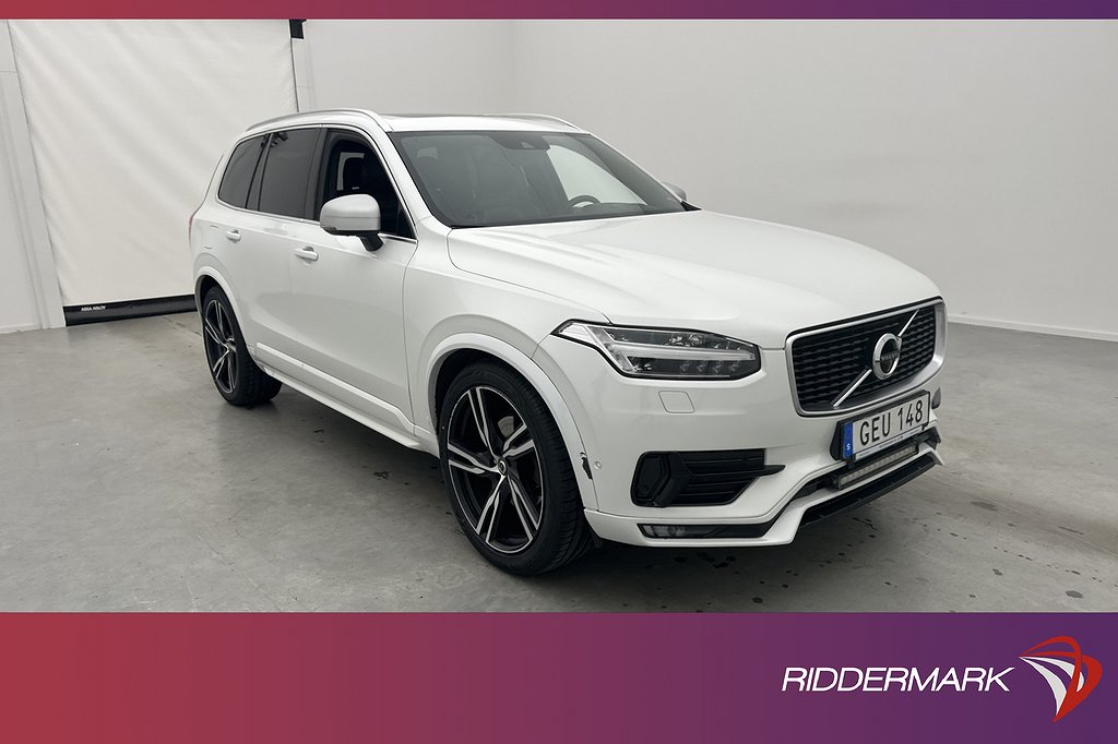 Volvo XC90 D5 AWD R-Design 7-sits B&W Pano HUD 360 Luft Drag