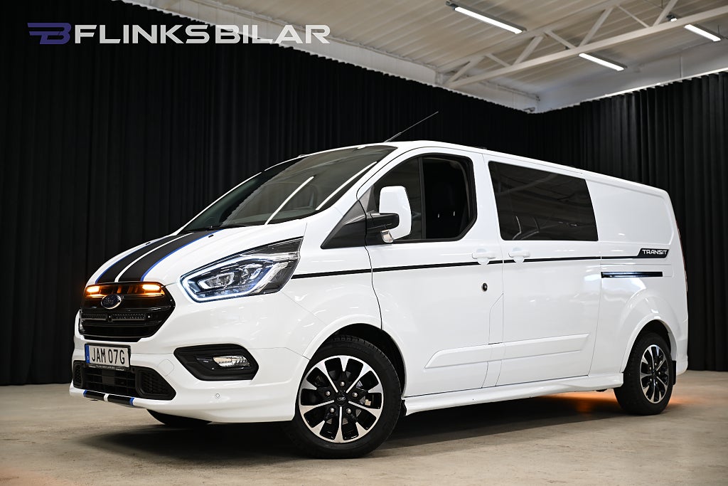 Ford transit Custom 170HK Automat|Dubbelhytt|Sport|Inredd|Moms|SeUtr