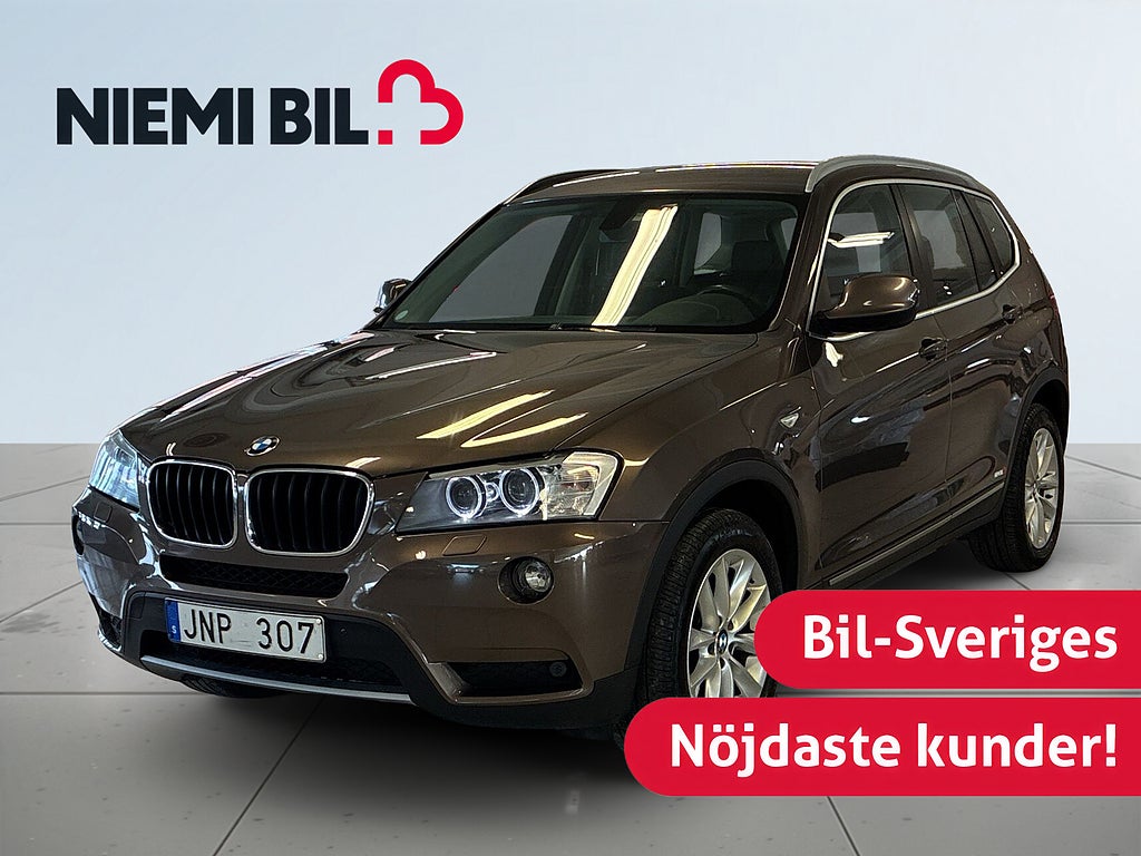BMW X3 xDrive 184hk Dragkrok Mvärmare Psens Farthållare S&V 