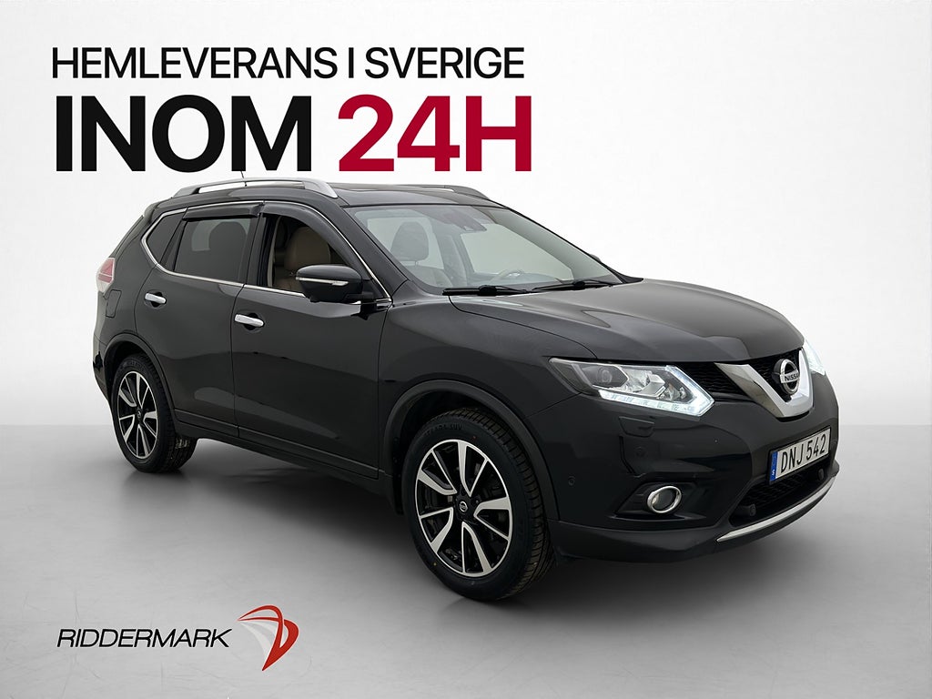 Nissan X-Trail 1.6 130hk Tekna 7-Sits Pano 360° Skinn Drag