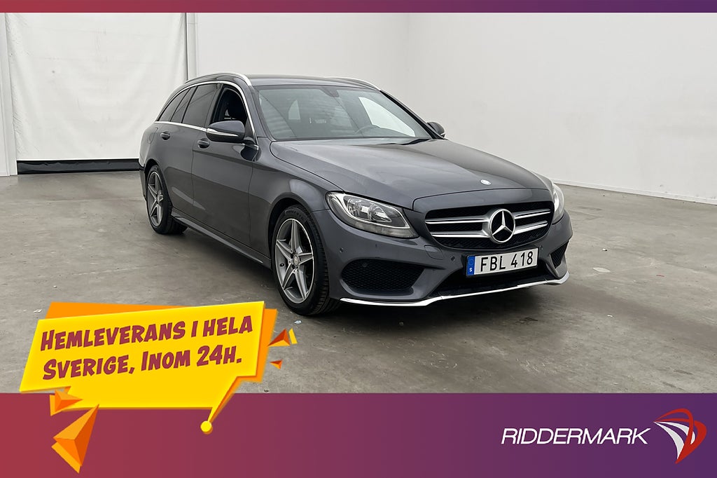 Mercedes-Benz C 180 156hk AMG Sport Kamera Drag Skinn Navi