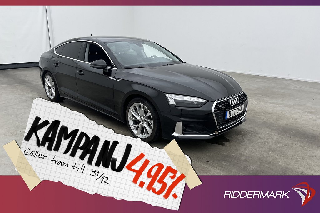 Audi A5 Sportback 45 TFSI Q 265hk Proline B&O M 4,95% Ränta