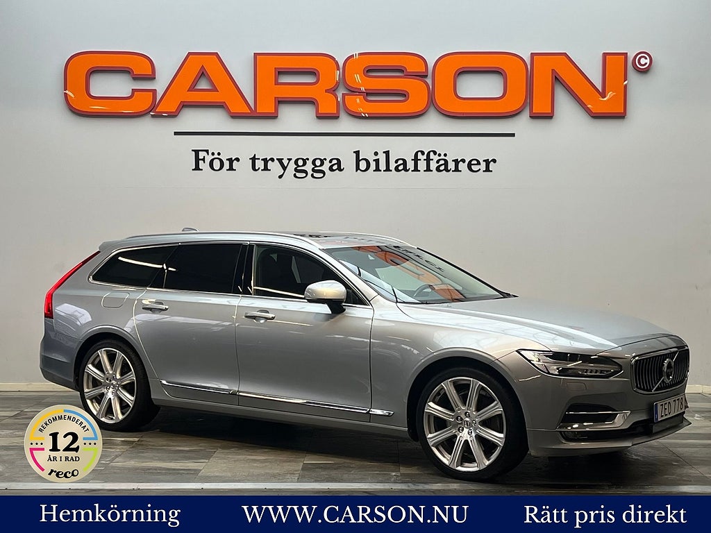 Volvo V90 D5 AWD Aut Inscription Panorama 360° VOC Värmare Drag
