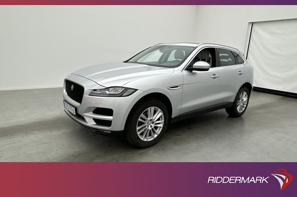 Jaguar F-Pace 25t AWD 250hk Pano Värm Kamera Navi Skinn Drag