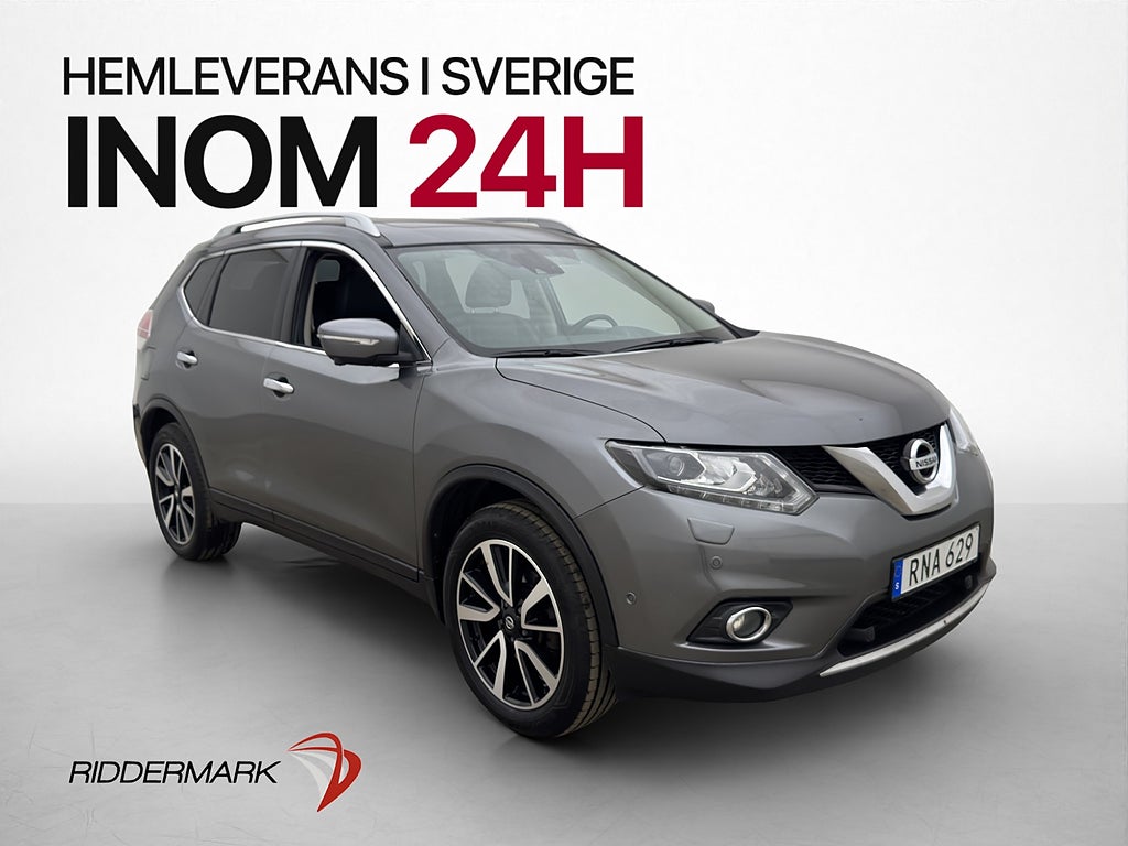 Nissan X-Trail 130hk Tekna 7-Sits Pano 360° Navi Skinn Drag