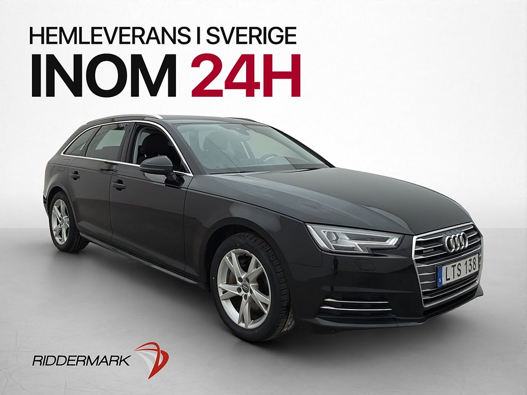 Audi A4 2.0 TDI 190hk Quattro Proline P-Sensorer BT Dragkrok