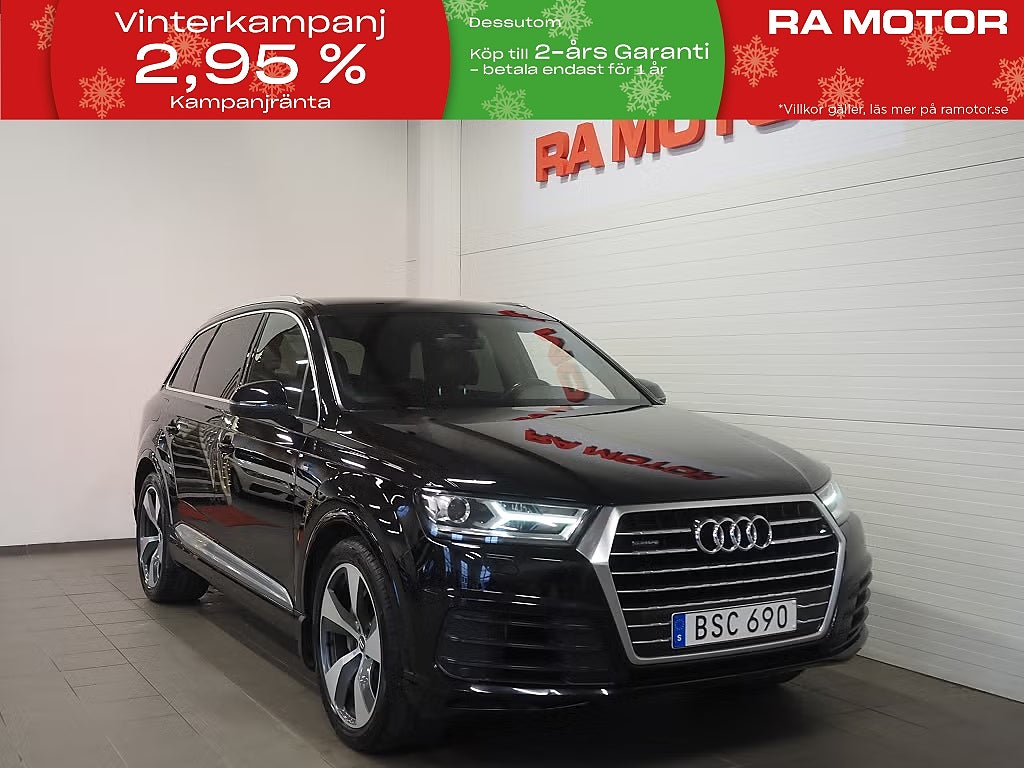 Audi Q7 3.0 TDI V6 272hk Quattro S Line 7-Sits Cockpit Bose Drag 2016