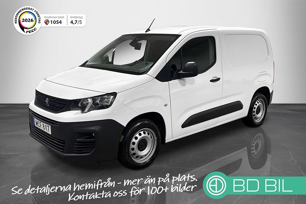 Peugeot Partner Utökad Last 1.5 BlueHDi KAMERA FJÄRR-VÄRMARE V-INREDD