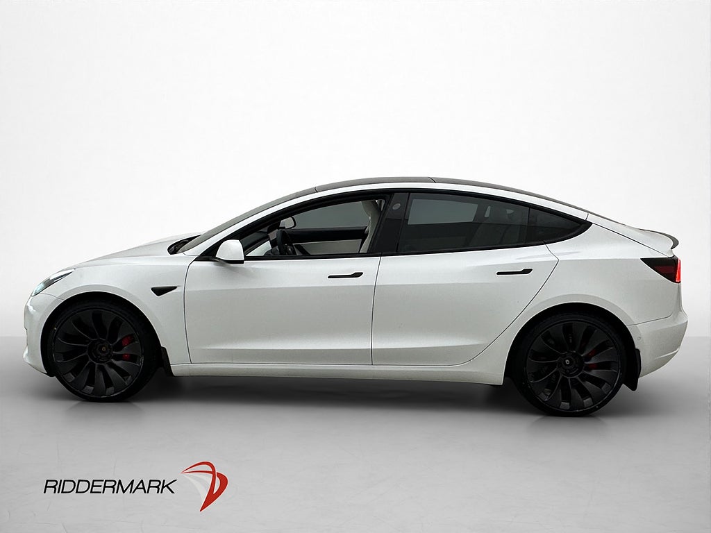 Tesla Model 3 Performance AWD Ljus Interiör Pano B-Kamera AP