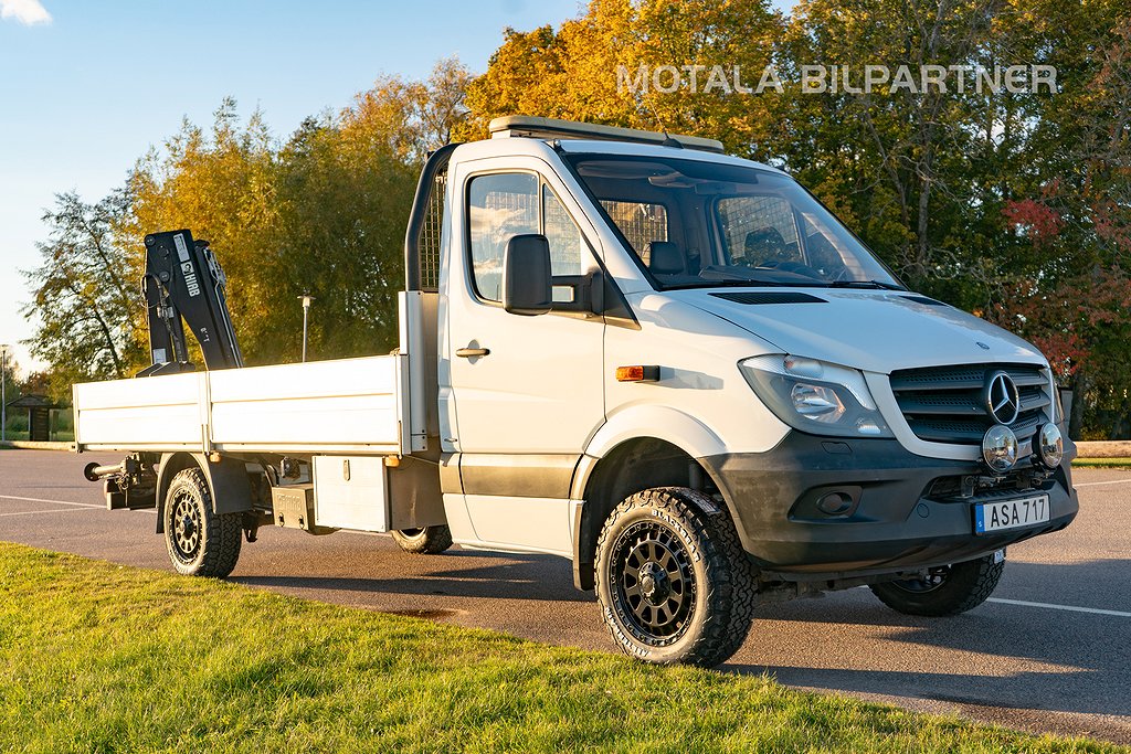 Mercedes-Benz Sprinter 316 4MATIC Chassi | Långflak | Kran