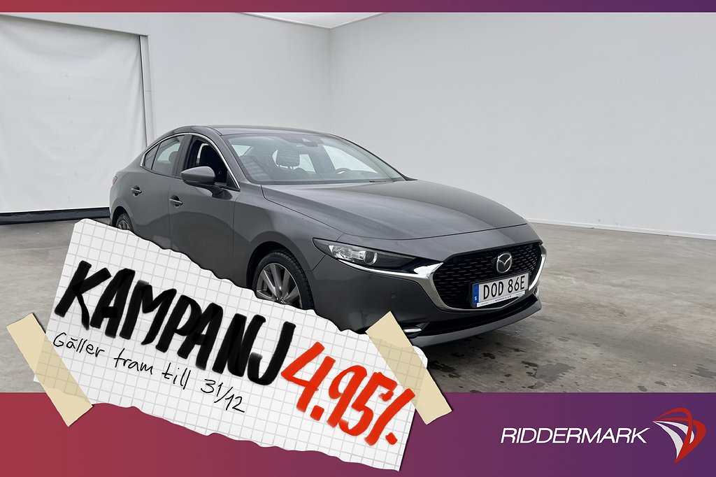 Mazda 3 Sedan SKYACTIV-X M Hybrid HUD Kamera Na 4,95% Ränta