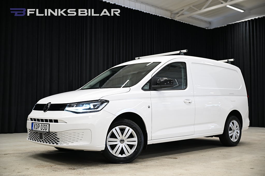 Volkswagen Caddy Maxi DSG 122HK Nedlackad|LED|Backkamera|Inredd|Drag|Värmare