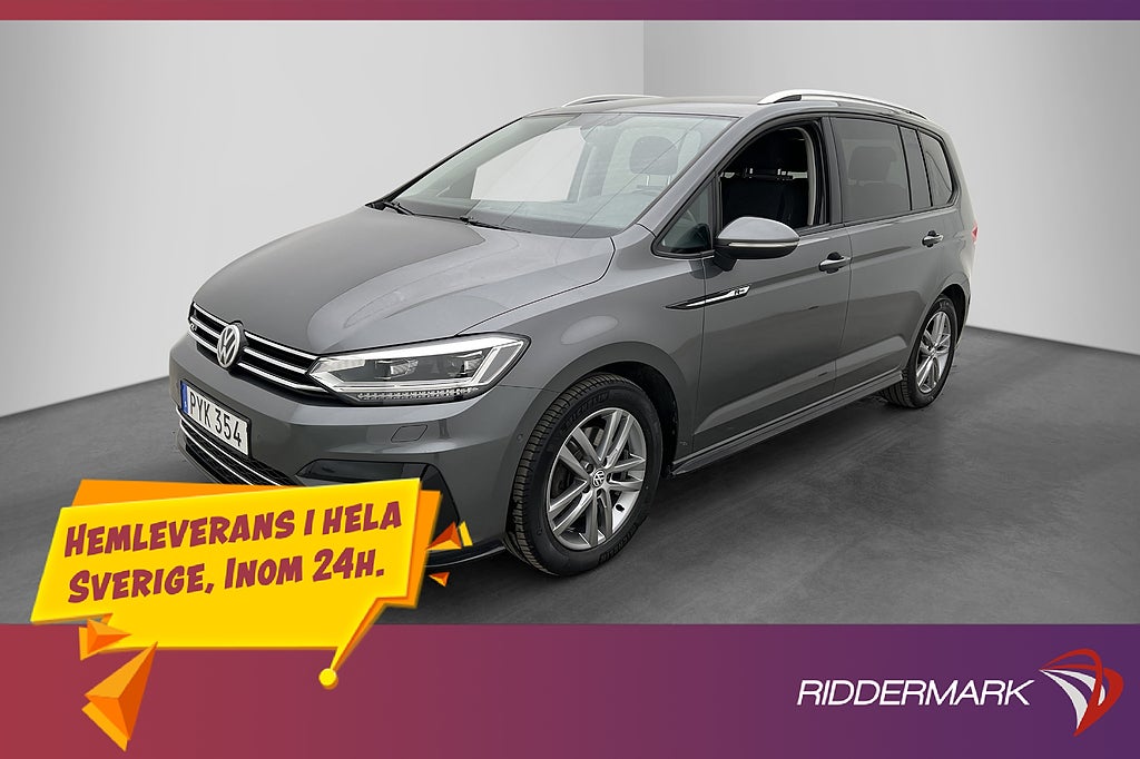 Volkswagen Touran R-Line 7-Sits Drag Värmare Kamera CarPlay