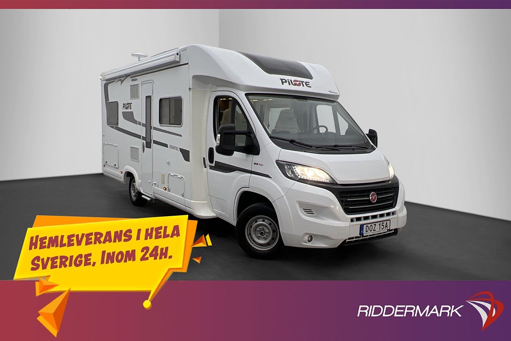 Pilote Campervan Fiat KÖK/DUSCH Solcell Stödben Fukttestad