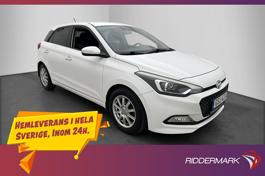 Hyundai i20 1.4 Automatisk 101hk Premium M&K-Värmare