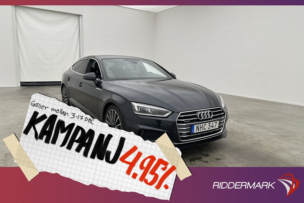 Audi A5 Sportback TFSI Quattro 252hk S-Line Ma 4,95% Ränta