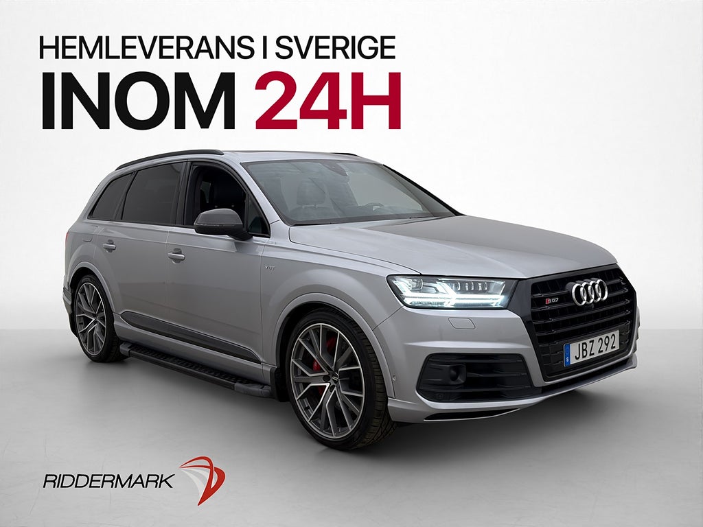 Audi SQ7 4.0 TDI V8 Q 7-Sits Cockpit Pano Bose D-Värm Kamera