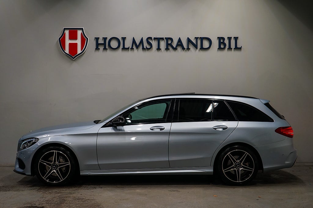 Mercedes-Benz C 200 T AMG Line Pano Drag Burmes 360 Läder