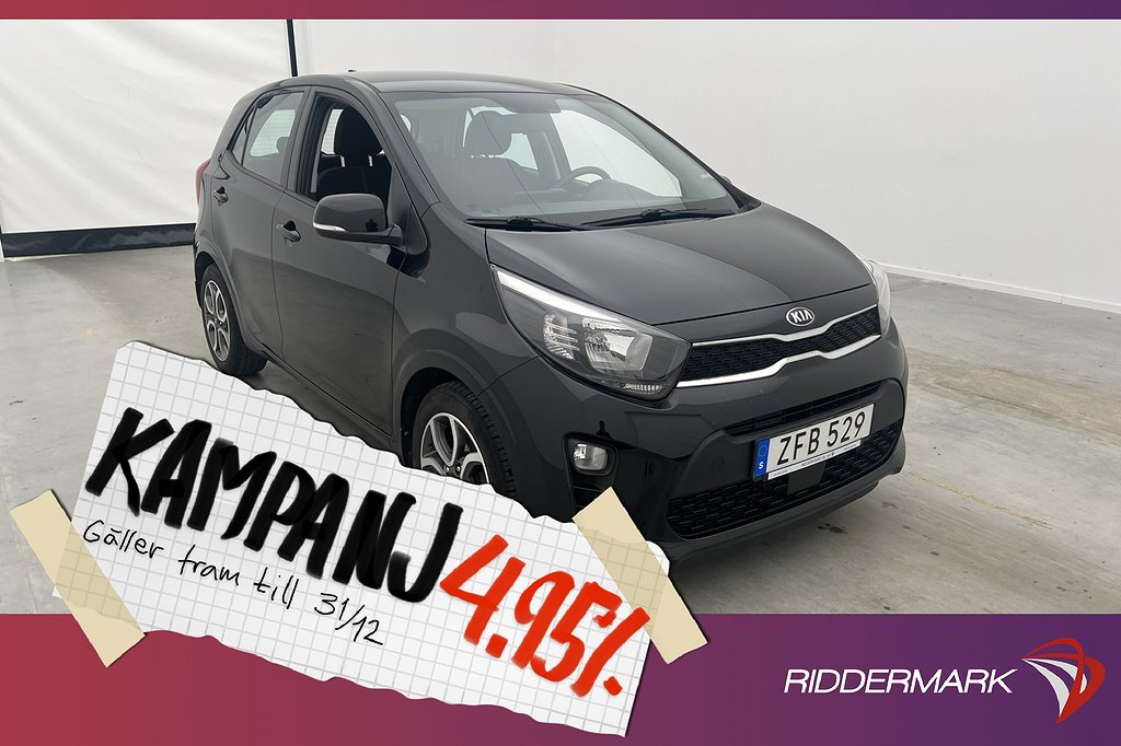 Kia Picanto 1.0 MPI 67hk Advance Kamera CarPl 4,95% Ränta