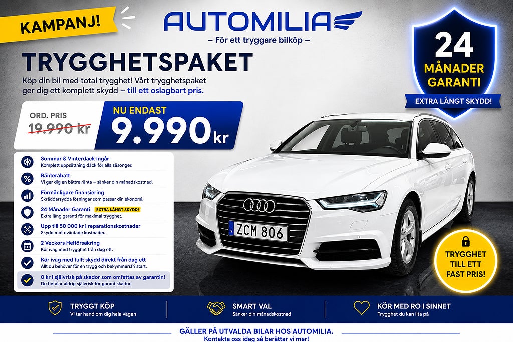 Audi A6 2.0 TDI quattro KAMPANJ - 24 MÅN GARANTI - RÄNTERABATT