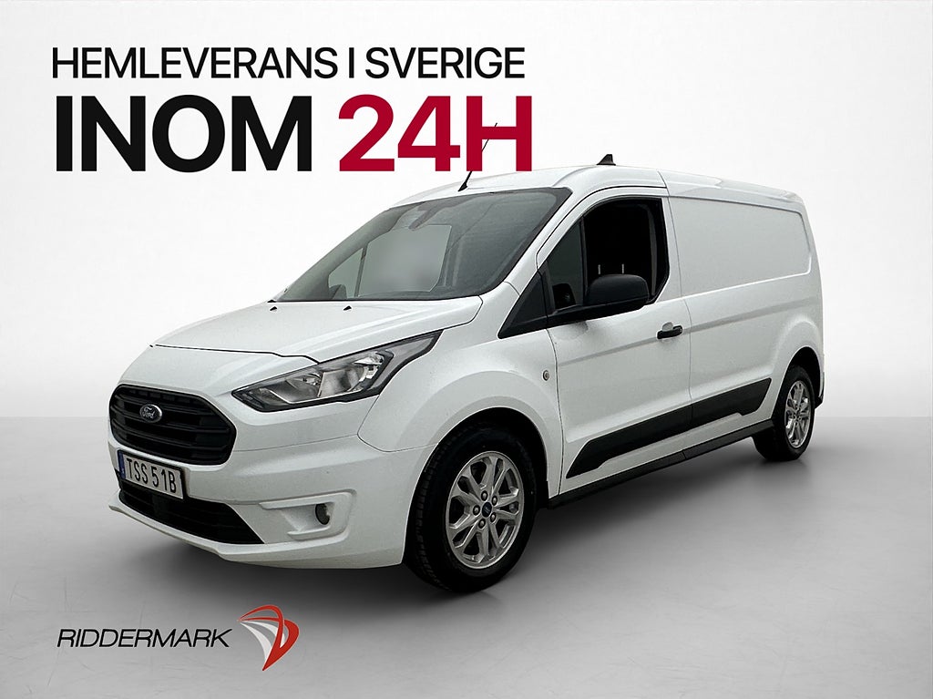 Ford Transit Connect LWB Värm Drag 3-Sit Kamera CARPLAY Moms