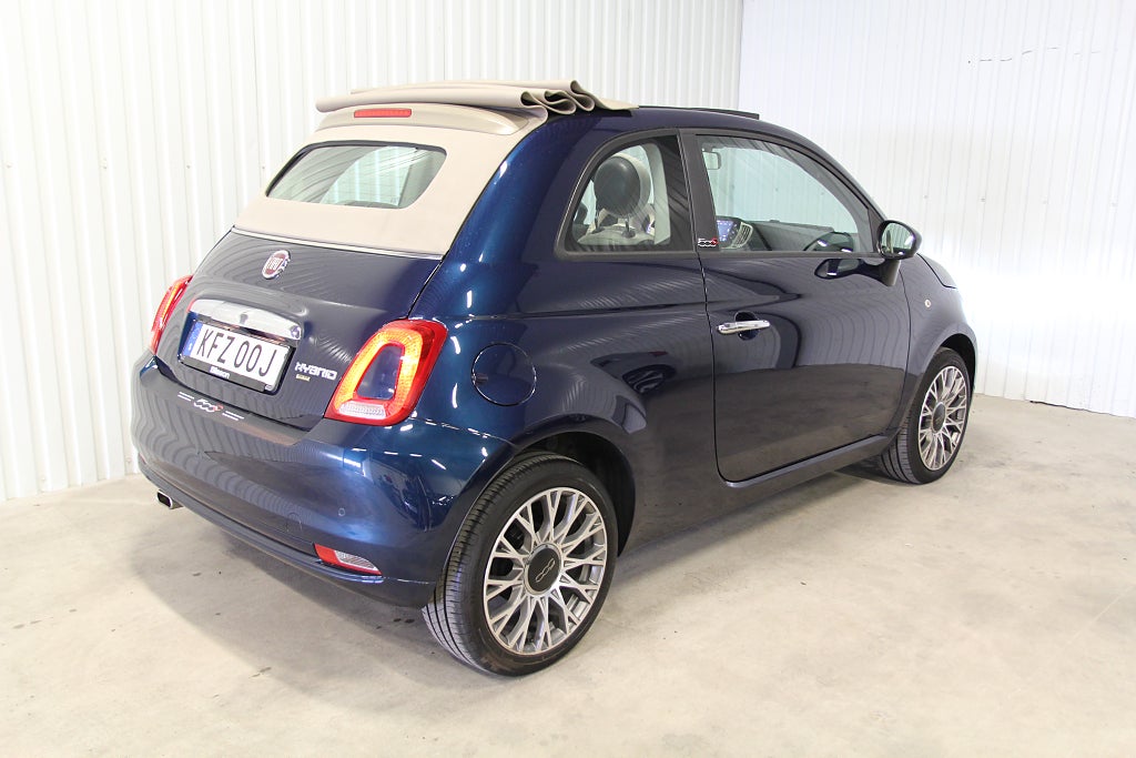 Fiat 500 500C Hybrid, cabriolet, mycket fint skick