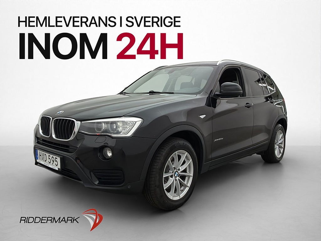 BMW X3 xDrive20d Värmare Elstolar Sensorer Farthållare Drag