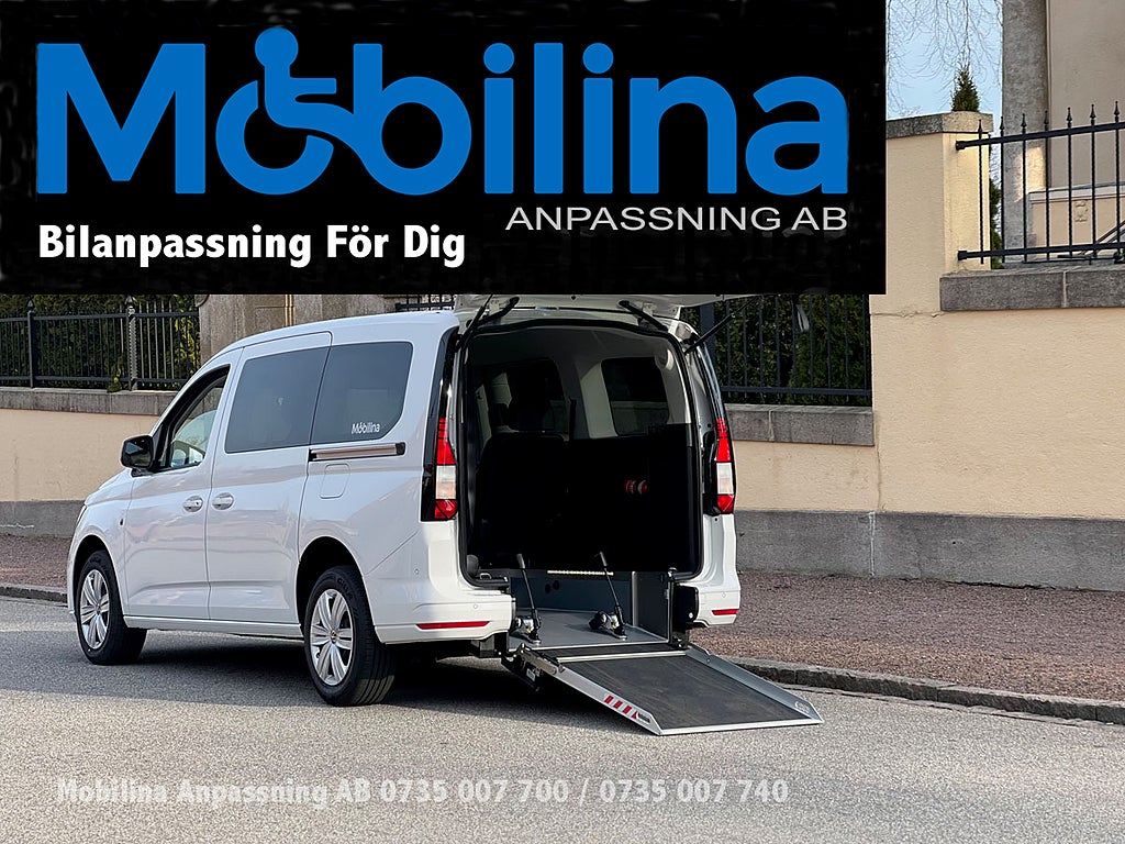 Volkswagen Caddy Handikappanpassad Rullstolsbil