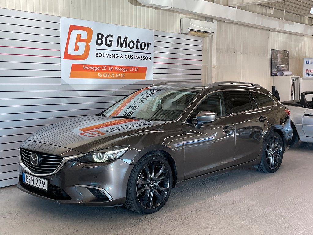 Mazda 6 Wagon 2.2 SKYACTIV-D AWD Aut Drag/D-värm/Backkamera