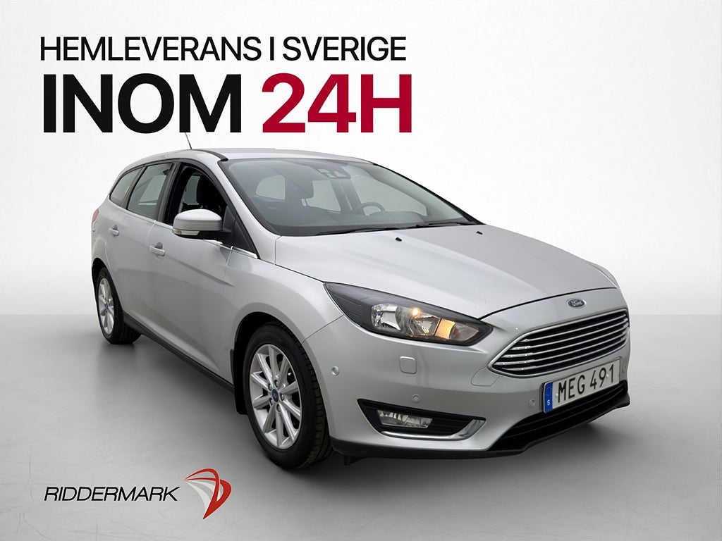 Ford Focus Kombi 125hk Titanium Dragkrok CarPlay Sensorer