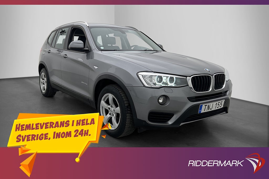 BMW X3 xDrive20d 190hk Dragkrok Backkamera Skinn