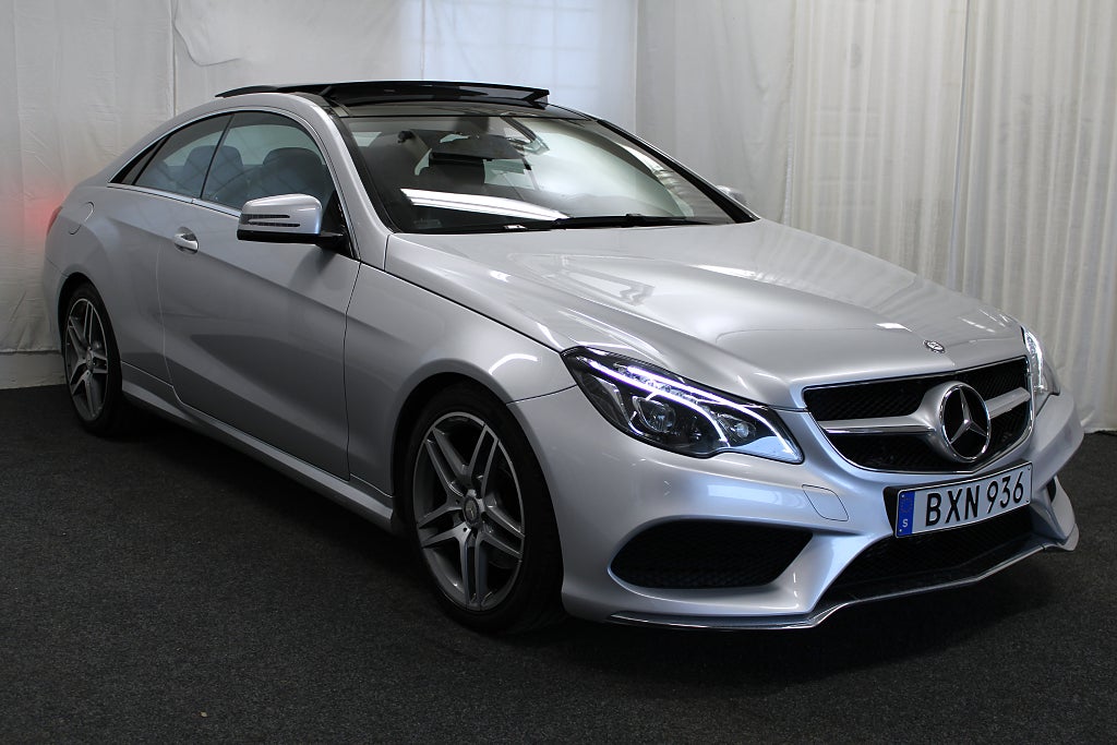 Mercedes-Benz E 220 Coupé 170hk 1-Brukare|AMG Sport|Panorama|Helskinn