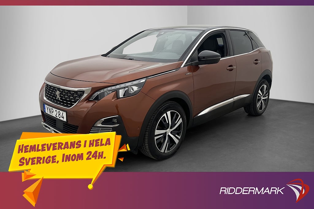 Peugeot 3008 1.6 GT-Line 120hk CarPlay Sensorer Halvskinn
