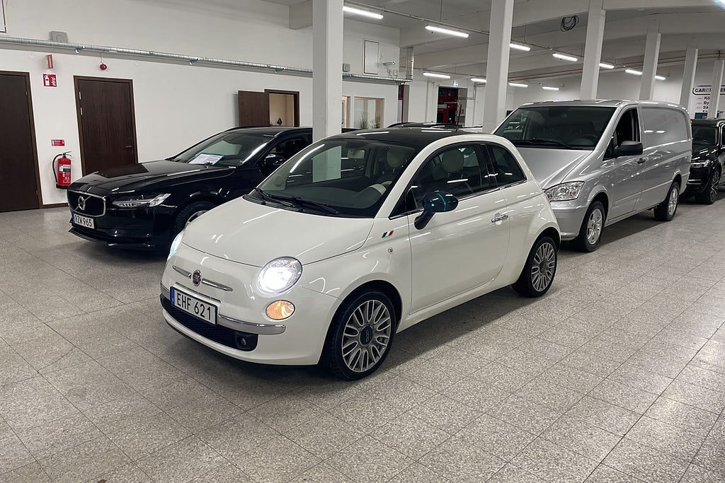 Fiat 500 1.2 8V Lounge Euro 6/Pano/P-sens/Kam bytt/Låg skatt